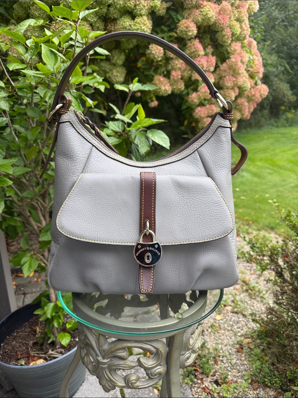 Dooney & Bourke Samba Leather Logo Lock Hobo Bag